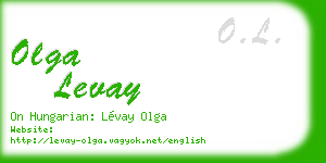 olga levay business card